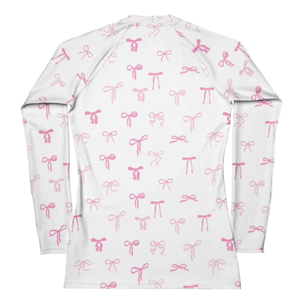 Blush Bows- Long Sleeve Underscrub Top for Women