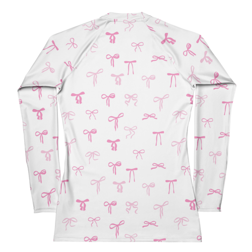 Blush Bows- Long Sleeve Underscrub Top for Women
